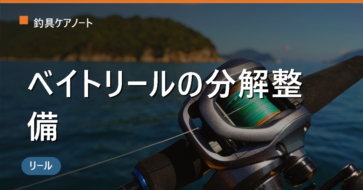 ベイトリールのオーバーホールのやり方｜分解〜洗浄〜注油〜組み戻しの手順
