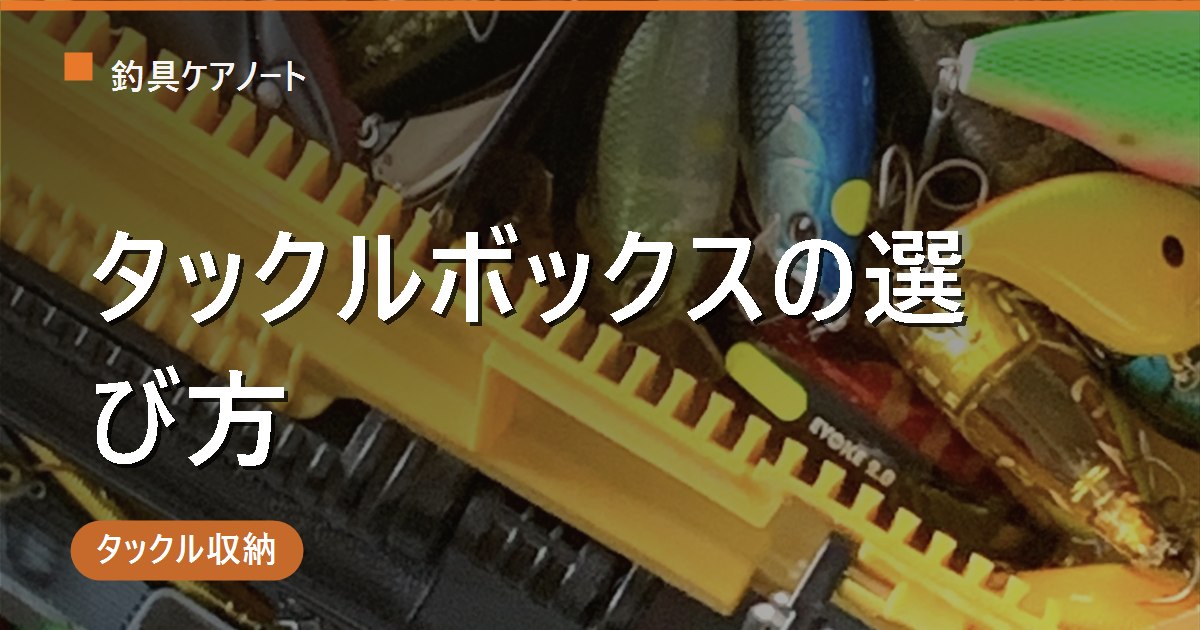 タックルボックスの選び方｜容量・素材・座れるかを釣種別に解説